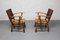 Rush and Oak Armchairs from De Ster Gelderland, Netherlands, 1950s, Set of 2, Image 4