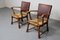 Rush and Oak Armchairs from De Ster Gelderland, Netherlands, 1950s, Set of 2 2