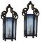 Antique Wall Sconces in Wrought Iron, Set of 2 1