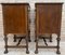 French Walnut and Burl Nightstands with Drawer, 1940, Set of 2, Image 16