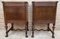 French Walnut and Burl Nightstands with Drawer, 1940, Set of 2 18