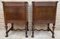 French Walnut and Burl Nightstands with Drawer, 1940, Set of 2, Image 18