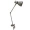 Industrielle Vintage Schreibtischlampe aus grauem Metall 1