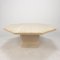 Italian Octagon Coffee Table in Travertine, 1980s 5