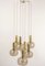 Large Smoked Glass Cascade Chandelier from Ott International, 1970s, Image 1
