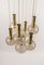 Large Smoked Glass Cascade Chandelier from Ott International, 1970s, Image 3