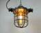 Industrial Cast Aluminium Cage Pendant Light, 1960s 18