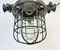 Lámpara colgante industrial en forma de jaula de aluminio fundido, años 60, Imagen 4