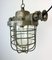 Lámpara colgante industrial en forma de jaula de aluminio fundido, años 60, Imagen 6
