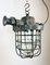 Lámpara colgante industrial en forma de jaula de aluminio fundido, años 60, Imagen 9