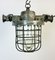 Industrial Cast Aluminium Cage Pendant Light, 1960s 8