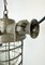Lámpara colgante industrial en forma de jaula de aluminio fundido, años 60, Imagen 7