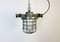 Lámpara colgante industrial en forma de jaula de aluminio fundido, años 60, Imagen 2