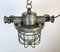 Lámpara colgante industrial en forma de jaula de aluminio fundido, años 60, Imagen 12