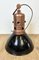 Industrial Italian Black Enamel Factory Lamp with Iron Top, 1950s 12