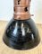 Industrial Italian Black Enamel Factory Lamp with Iron Top, 1950s 11