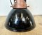 Industrial Italian Black Enamel Factory Lamp with Iron Top, 1950s 14