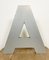 Large Vintage Grey Iron Facade Letter A, 1970s 5