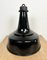 Industrial Black Pendant Factory Lamp with Cast Iron Top, 1970s, Image 11