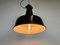 Industrial Black Pendant Factory Lamp with Cast Iron Top, 1970s 14