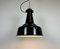 Industrial Black Pendant Factory Lamp with Cast Iron Top, 1970s 13