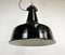 Industrial Black Pendant Factory Lamp with Cast Iron Top, 1970s, Image 6