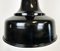 Lámpara colgante industrial de fábrica en negro con superficie de hierro fundido, años 70, Imagen 4
