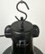 Industrial Black Pendant Factory Lamp with Cast Iron Top, 1970s, Image 5