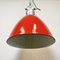 Lampada da fabbrica industriale dipinta di rosso di Elektrosvit, anni '60, Immagine 7