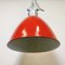 Large Industrial Red Painted Factory Lamp from Elektrosvit, 1960s, Image 7