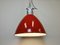 Grande Lampe d'Usine Industrielle Peinte en Rouge de Elektrosvit, 1960s 14