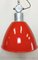 Große industrielle rot lackierte Fabriklampe von Elektrosvit, 1960er 6
