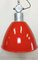 Large Industrial Red Painted Factory Lamp from Elektrosvit, 1960s, Image 6