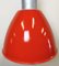 Große industrielle rot lackierte Fabriklampe von Elektrosvit, 1960er 4