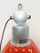 Large Industrial Red Painted Factory Lamp from Elektrosvit, 1960s, Image 12