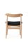 Cow Horn Chair in Oak and Black Leather by Warm Nordic 3