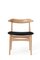 Cow Horn Chair in Oak and Black Leather by Warm Nordic 2
