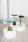 Table d'Appoint Haute Pina en Laiton Bleu Aqua par Pulpo 3