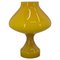 Gelbe Tischlampe aus Glas von Valasske Mezirici, 1970er 1