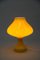 Lámpara de mesa de vidrio en amarillo de Valasske Mezirici, años 70, Imagen 6