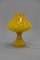Gelbe Tischlampe aus Glas von Valasske Mezirici, 1970er 2