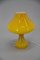 Glass Yellow Table Lamp by Valasske Mezirici, 1970s 5