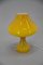 Glass Yellow Table Lamp by Valasske Mezirici, 1970s, Image 5