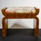 Art Deco Stool with Floral Decoration Cushion 1