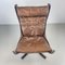 Chaise Falcon Vintage en Cuir Marron par Sigurd Resell 3