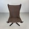 Vintage Brown Leather High Backed Falcon Chair by Sigurd Resell 4