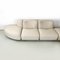 Italian Space Age Modern Modular Sofa in White-Beige Fabric with Pouf, 1970s, Set of 6 11