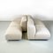 Italian Space Age Modern Modular Sofa in White-Beige Fabric with Pouf, 1970s, Set of 6 8