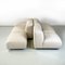 Italian Space Age Modern Modular Sofa in White-Beige Fabric with Pouf, 1970s, Set of 6, Image 8