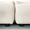 Italian Space Age Modern Modular Sofa in White-Beige Fabric with Pouf, 1970s, Set of 6, Image 20